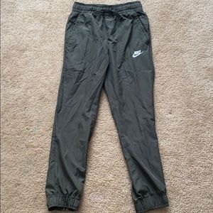Nike lightweight army green cuffed sweatpants
